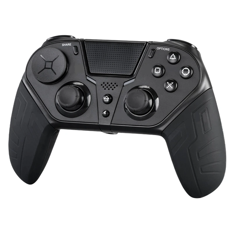 

Wireless Bluetooth Controller for PS4/PS4 Slim/Pro Game Console Joystick Gamepad with Turbo Programmable Button-Black