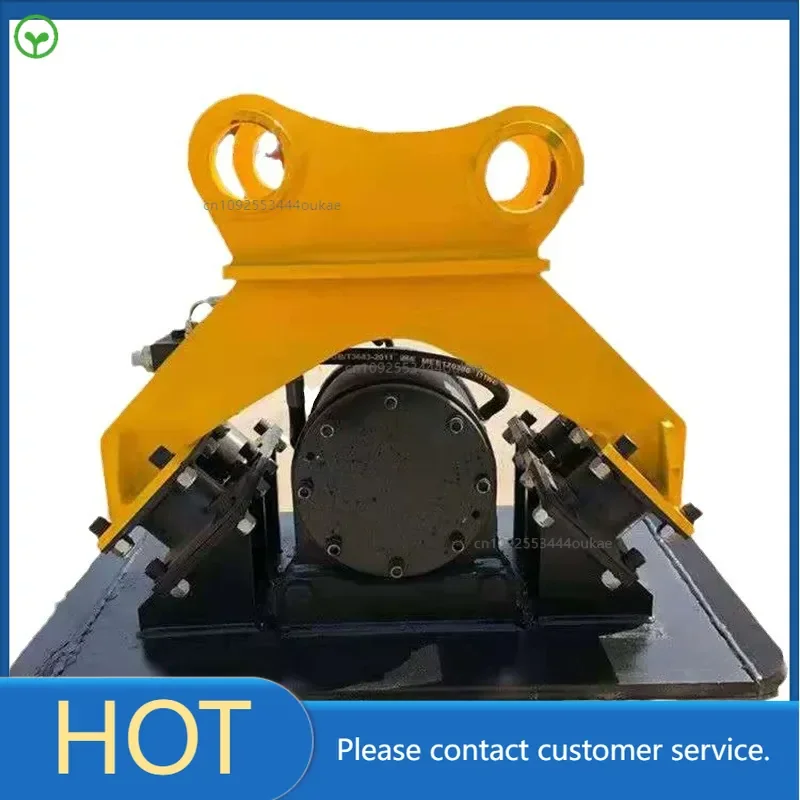 hydraulic excavator plate compaction, ground leveling and compaction vibration compaction, excavator
