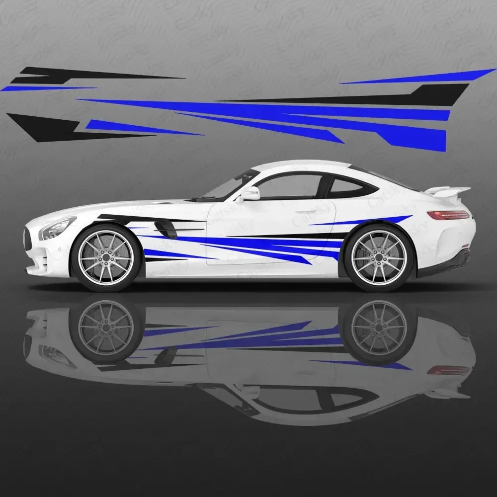 Triangular Line Graphics Car Body Sticker Anime Itasha Vinyl Car Side Decal Sticker Car Decor Sticker Cars Protective Film