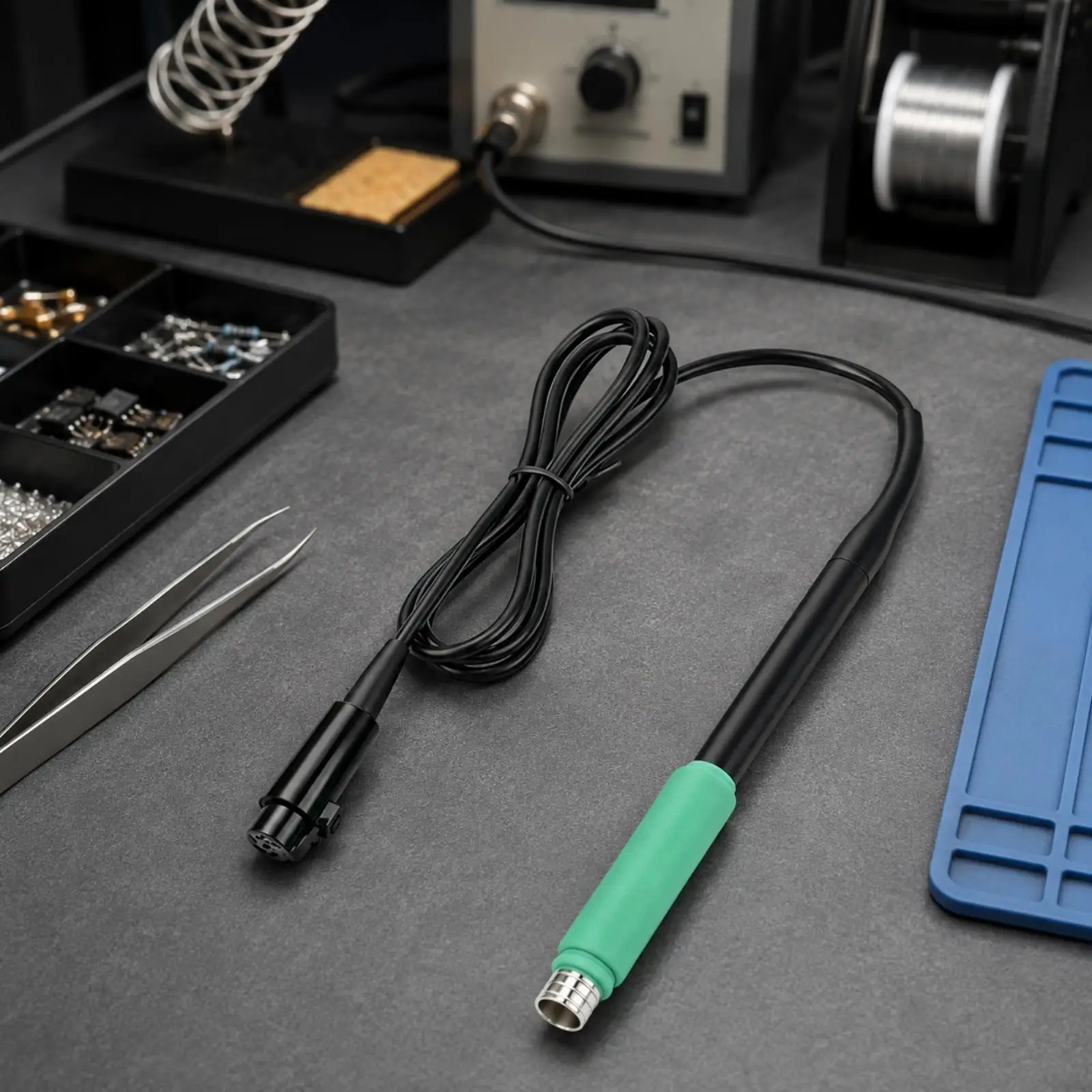 Ergonomic Soldering Iron Handle 245 for Station Use with Slip Resistant Grip Heat Insulated PC Material Cable
