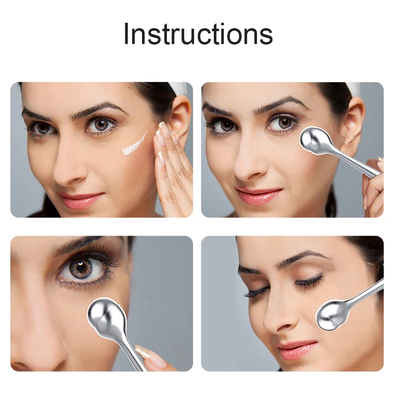 3 in 1 Handheld Anti-Aging Wrinkle Removal Skin Firming Eye Cream Massage Pop Roller for Eye Massage