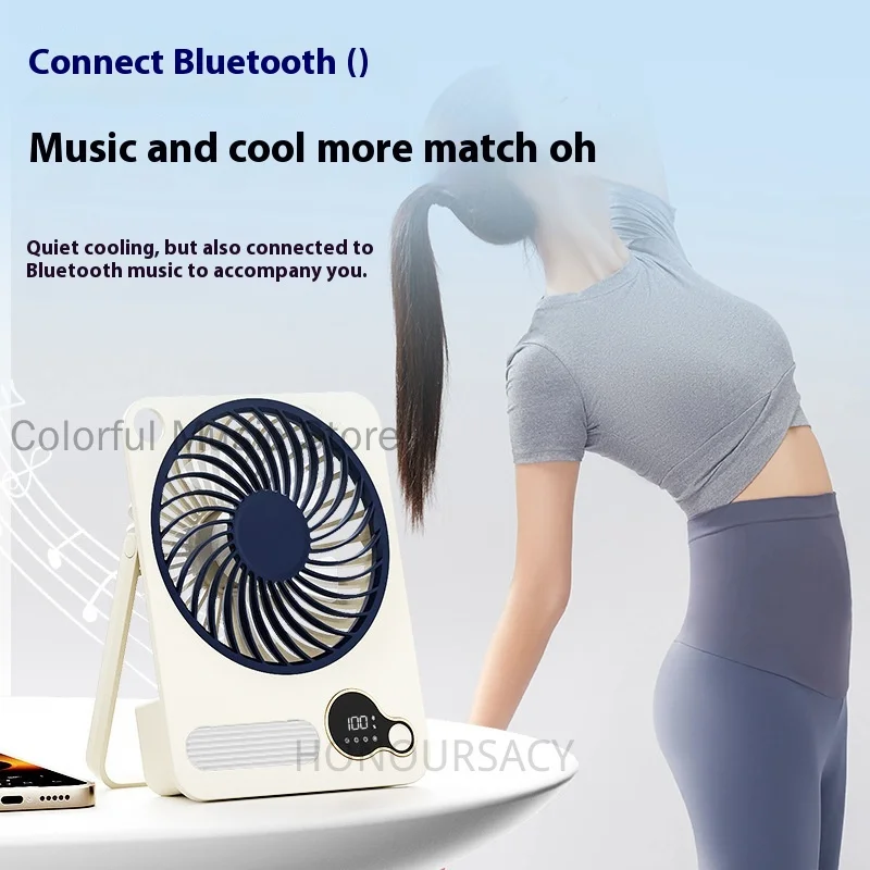 Портативные Bluetooth-колонки, малошумный сабвуфер, тихий настольный вентилятор с MP3-плеером, супертонкие вентиляторы, летние подарки для кемпинга и офиса