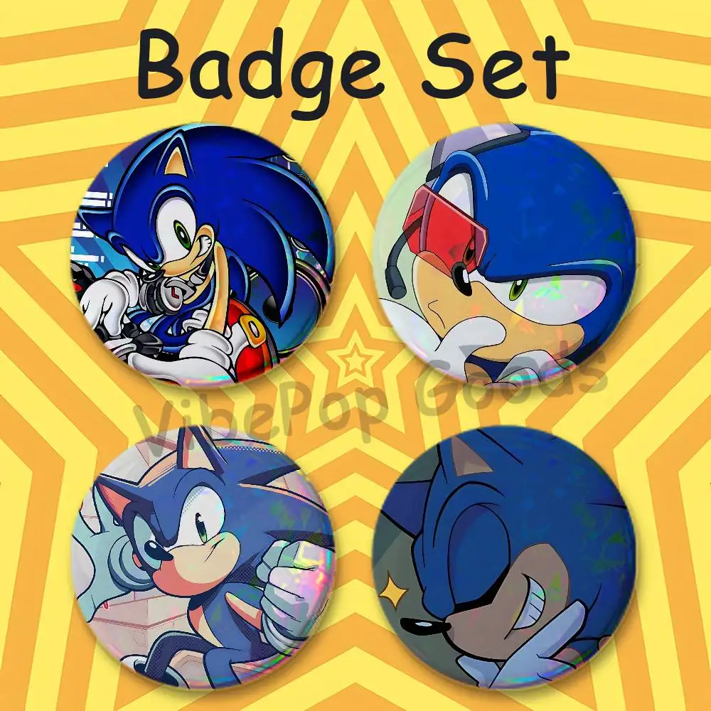 Cool H-HedgehogS Custom Mini Pill Badge 25mm Button Pins 4-Piece Set 75mm Oversized Pin Badge 2.25 Inch