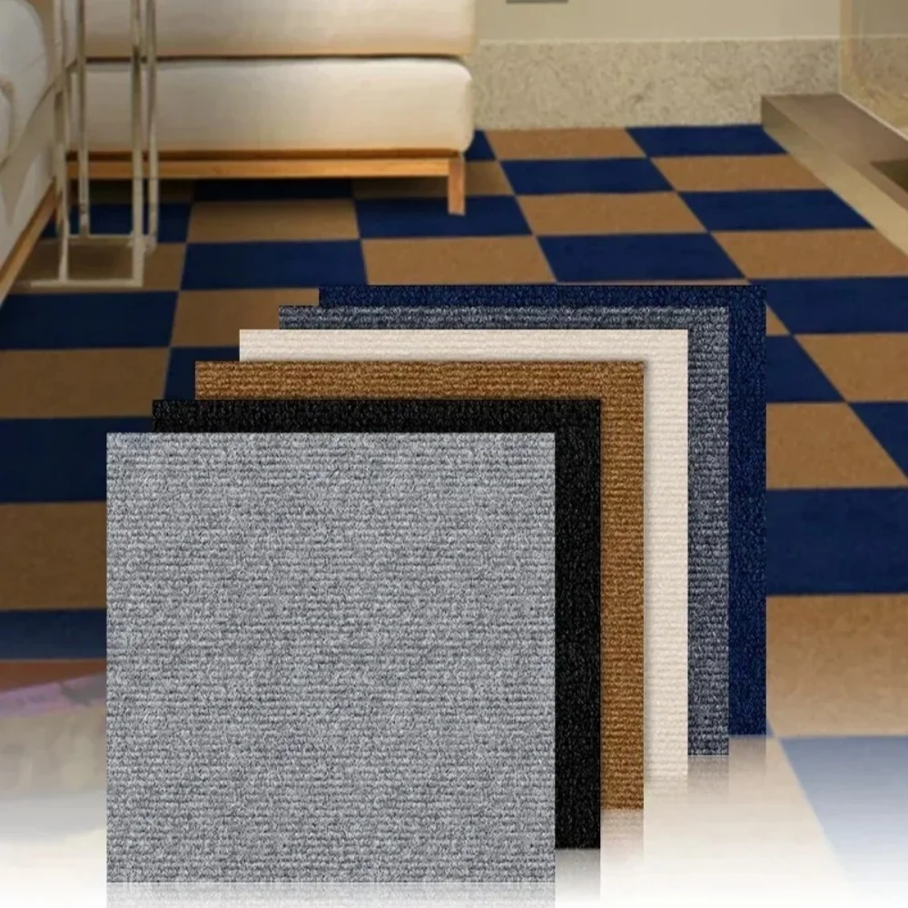 10pcs 30x30cm Self-Adhesive PET Felt Acoustic Panel Cut Groove for Sound Absorption Sound Proof Home Studio Office DIY