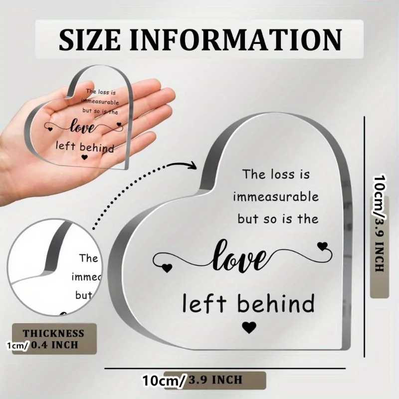 Sympathy Memorial Gifts: Funeral Decor Plaque, Loss of Father/Mother, Bereavement Condolences Grief Gifts