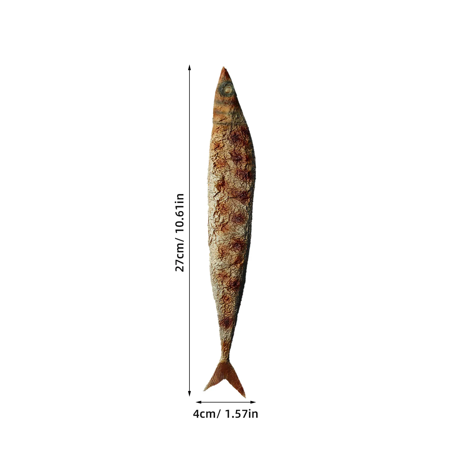 3Pcs Realistic Artificial Roast Fish Faux Fried Fish Display Decoration Kitchen Photography Prop Barbecue Simulation