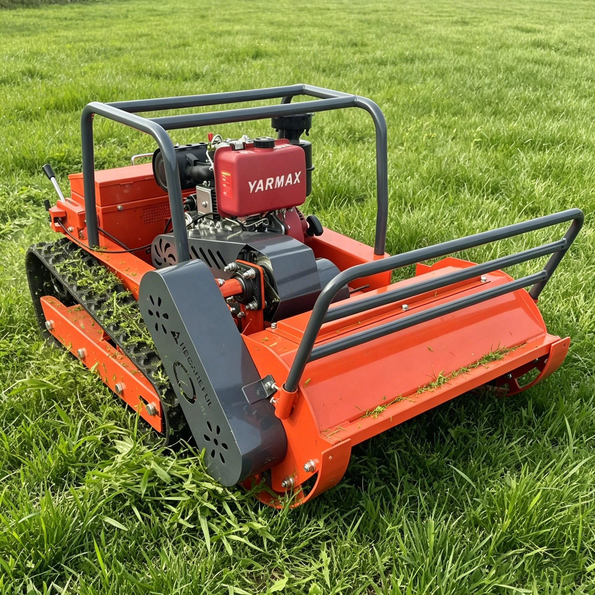 Self-Propelled Grass Cutter Crawler Lawn Mower All-Terrain Remote Control Quiet Operation Steep Slopes Cutter