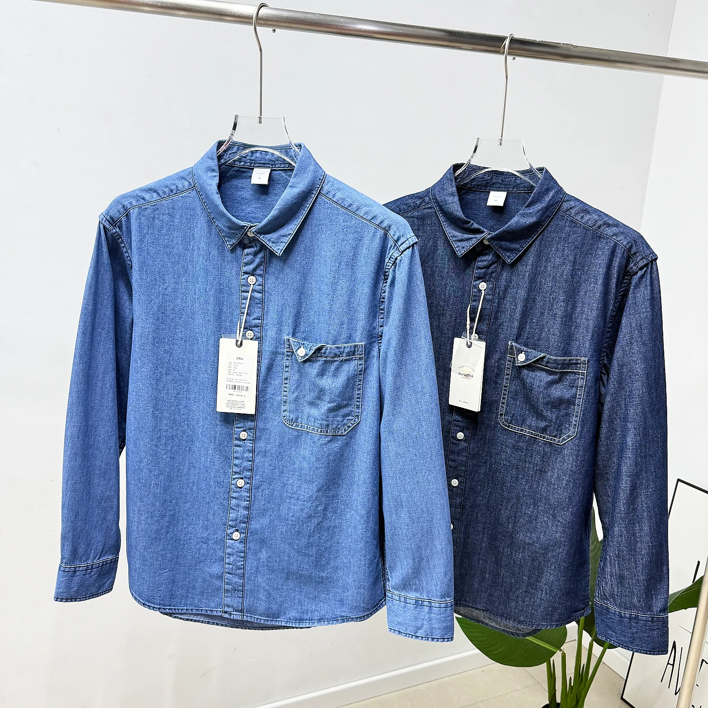 

Мужская повседневная хлопковая рубашка с длинным рукавом, мягкая, полностью хлопковая, весенне-осенняя, универсальная, свободного кроя, на пуговицах