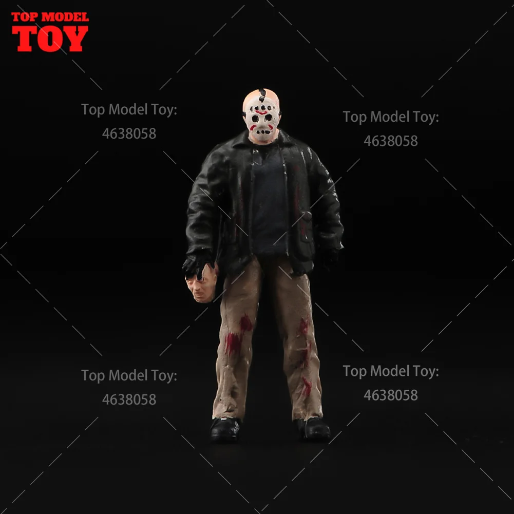 Painted Miniatures 1/64 1/87 1/43 Movie Character Jason Male Scene Figure Dolls Unpainted Model For Cars Vehicles Toys Decoratio