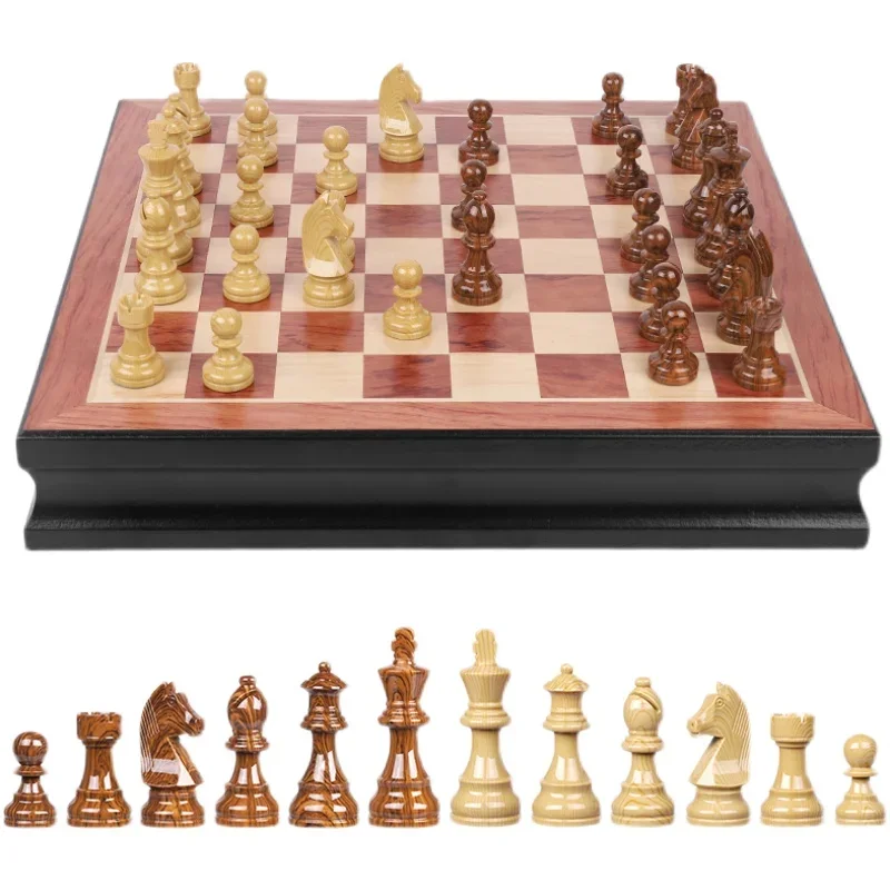 

Table Board Game Chess Professional Figures Historical Tournament Chess Luxury Wooden Couple Children Jeu De Table Table Game