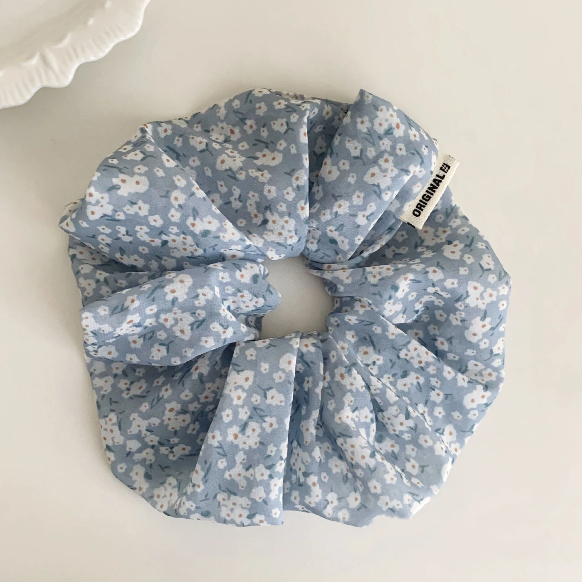 1/2 قطعة Scrunchie الأزهار نمط داينتي زهرة حساسة يطبع الكمال اليومية عادية لطيف تصفيف الشعر الساحرة إكسسوارات الشعر #6