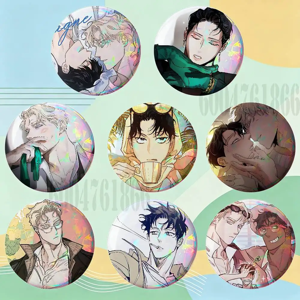 Roses and Champagne Badges 25 32 44 58 75 mm Round Customizable Wholesale Fan goods Self-made fan freebies