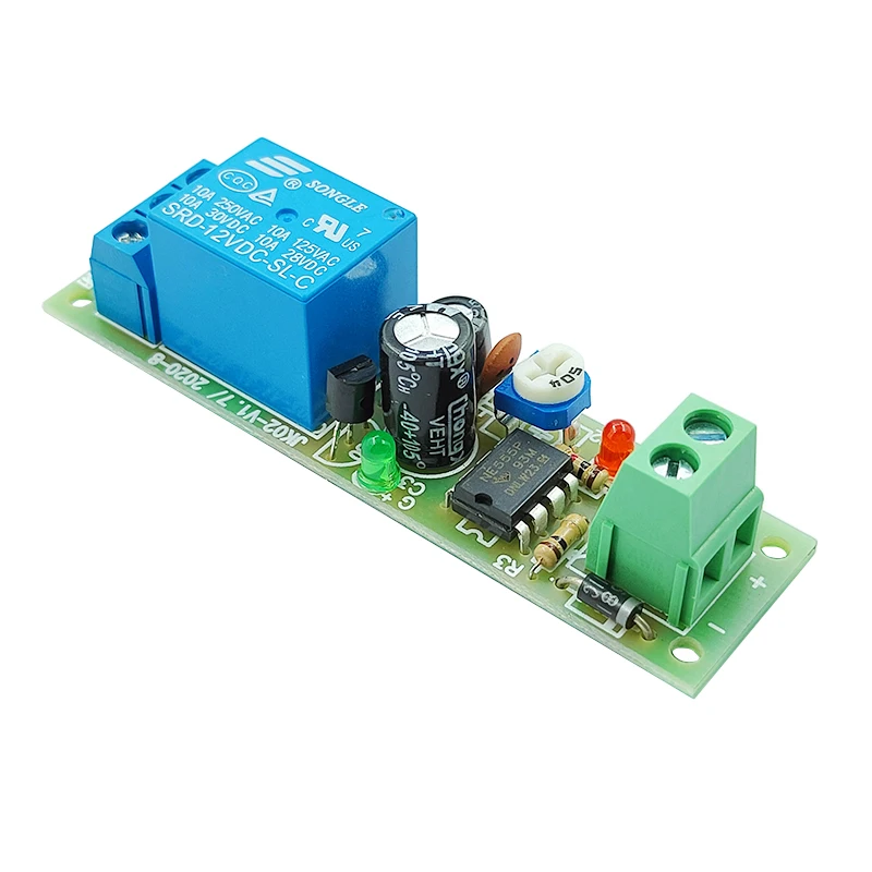 Time Delay Relay Module 5V 12V 24V Triggle Delay Monostable Relay Module Adjustatle 10s 60s 100S 200S Delay Timer Close Switch