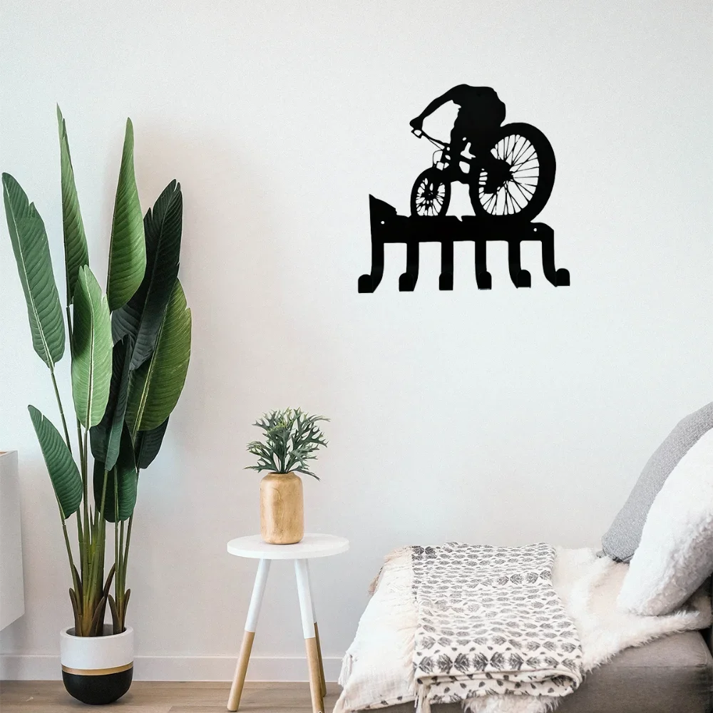 Alivion Metal Ski Silhouette Hook Iron Art Coat Hanger Living Room Bedroom Decor Rustproof Waterproof Hanging Ornament
