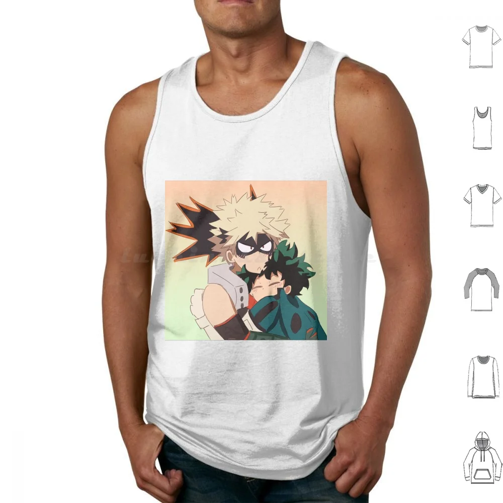 Bakudeku Hug Tank Tops Print Cotton Boku No Hero Academia Bakudeku Katsudeku Midoriya Izuku Bakugou Katsuki