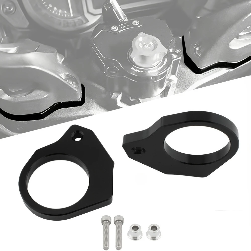 

Pair Motorcycle Handlebar Riser 10mm Extension Adapter Bracket Clamp for Kawasaki Ninja H2SX H2 SX H 2 SX SE 2018-2023 2024 2025
