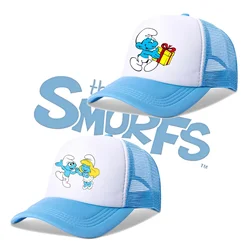 Smurfs Baseball Cap for Kids Cartoon Sun Hat Peaked Hats Adjustable Boys Girls Sunscreen Outdoor Snapback Caps Decor Accessories