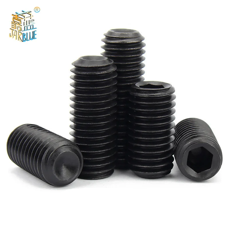 

10pcs/lot Set Screw M12 M16 M20 M24 Carbon Steel Hex Socket Set Screw Headless 12.9 GRADE HARDNESS