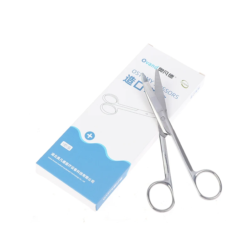 Round Head Curved Design Ostomy Bags Scissors For Prevent Puncturing Of The Bag Body Medical Scissors Stoma Care Accessories