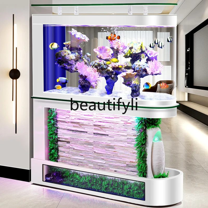 

Floor-to-ceiling goldfish tank integrated household living room, small and medium-sized ecological lazy people, no water change