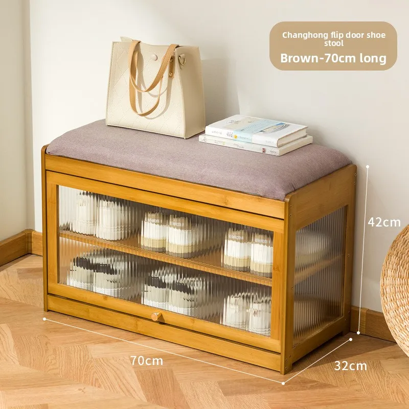 

New model Shoe changing stool, door door household shoe cabinet can sit on the stool, enter the door, long stool