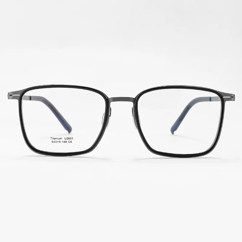Reven Jate 2601 Optical Pure Titanium Square Frame Prescription Eyeglasses Rx Men or Women Glasses for Male Female Eyewear