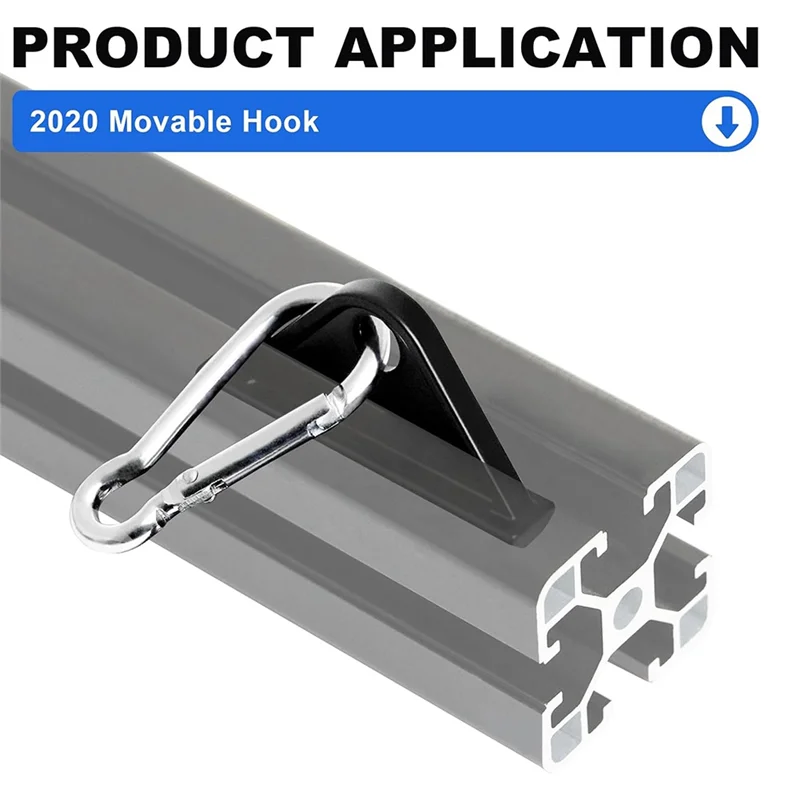 THIVN-8 Pack 2020 extrusie schuifhaak voor 20-serie T-sleuf V-sleuf aluminium extrusie hardware