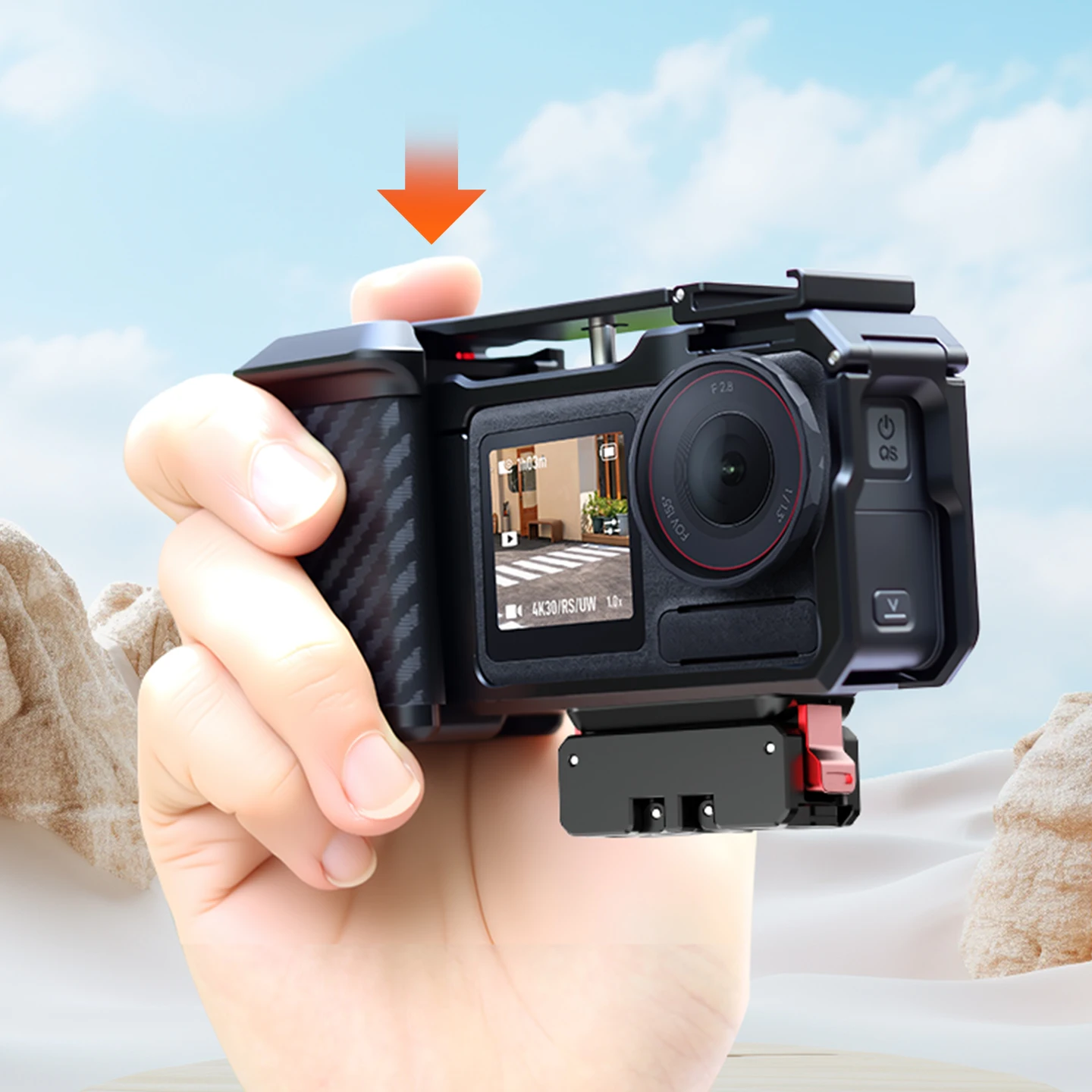 Kit Pegangan Action 5Pro denga - Photography Kit Pro ulasan dan harga