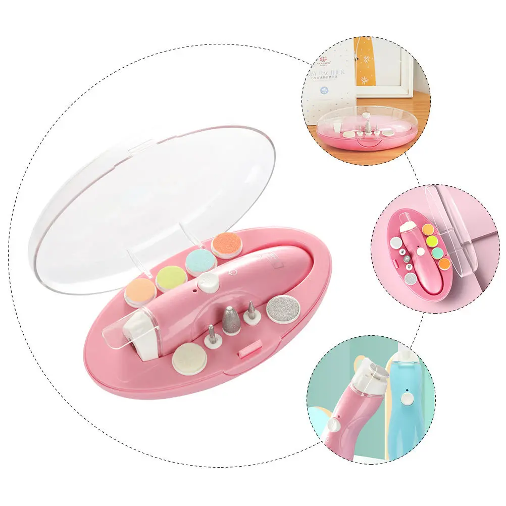 مجموعة واحدة من الملفات الكهربائية القابلة لإعادة الشحن عبر USB، ماكينة طحن الأظافر المدمجة للعناية بالأظافر والباديكير، مثقاب أظافر متعدد الوظائف #4