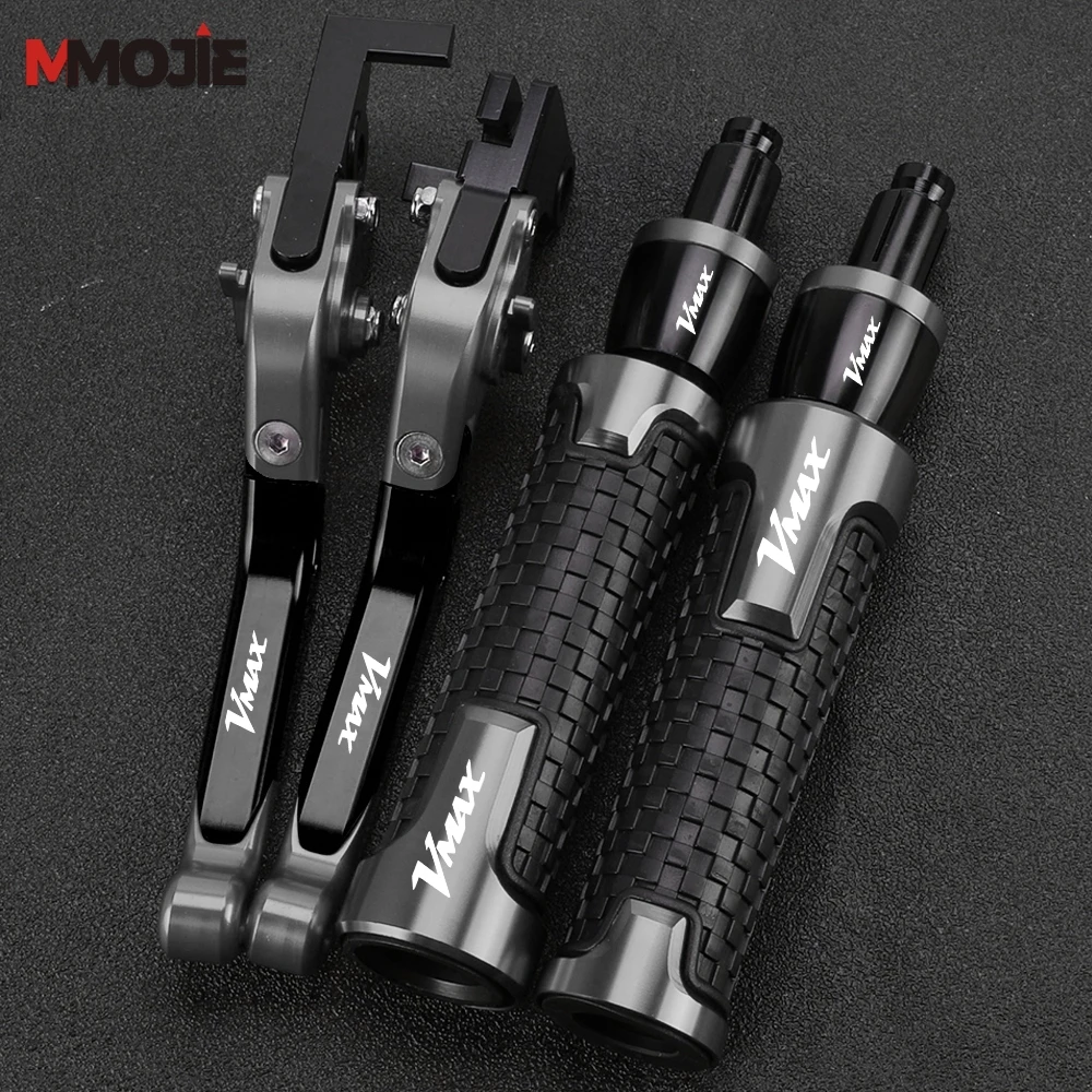 V-MAX FOR YAMAHA VMAX 2009-2016 2015 2014 2013 2012 V MAX Foldable Brake Clutch Levers 7/8'' 22mm Handlebar Handle Grips Ends
