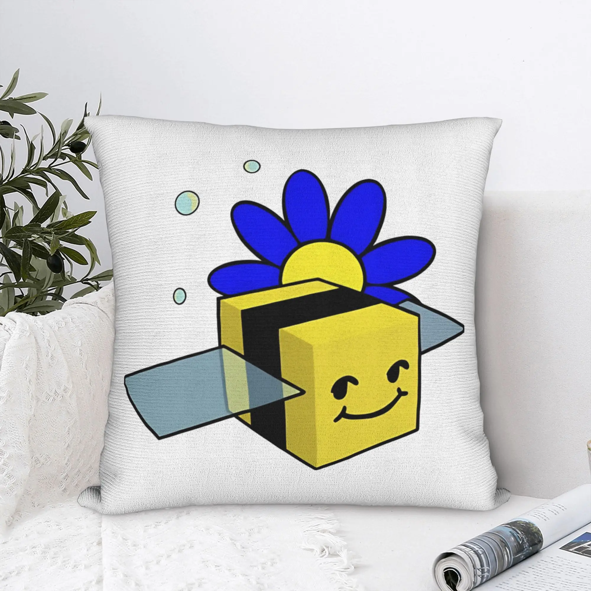 Bee swarm simulator Honey Bee Square Pillow Case Cushion Cover Custom Zipper Decor Throw Pillow Case Cover for Home 40*40cm