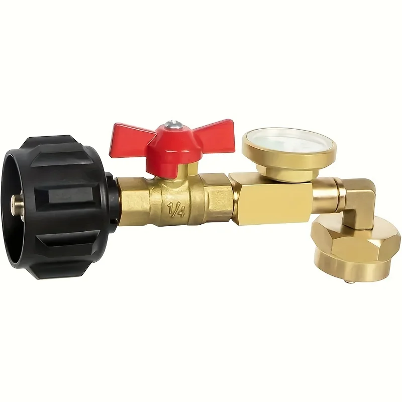 

Адаптер пропана от 1 фунта до 20 фунтов, дополнительный коленчатый адаптер пропана QCC1, управление с манометром и переключателем, применимо 1 фунт