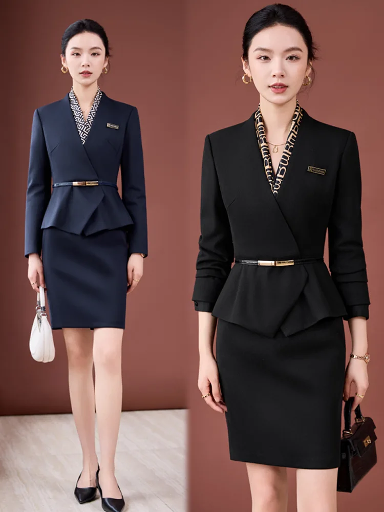 

Элитный профессиональный женский костюм 2025: Новая осенняя коллекция для менеджеров ювелирных магазинов и сотрудников ресепшн