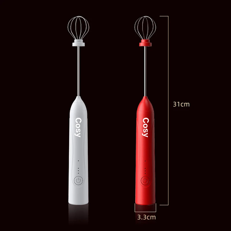 Milk Frothers Portable Electric Wireless Rechargeable Foam Maker Small Handheld Foamer Household Kitchen High Speeds Mixer Whisk