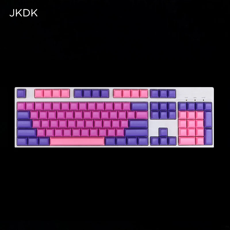 Purple Pink DSA Keycap Set PBT Blank for mx Keyboard 104 keys