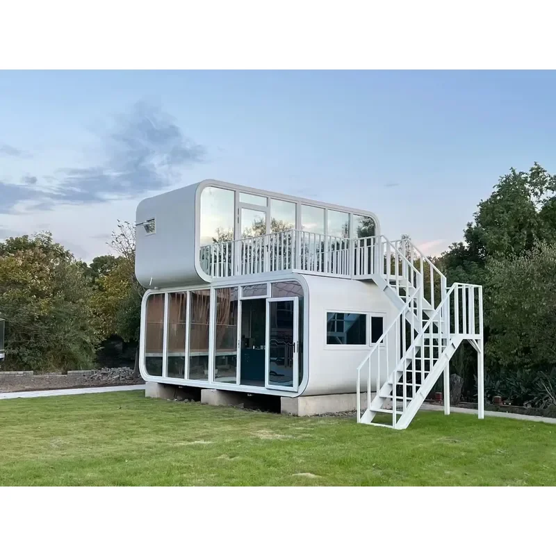 Modern Prefab Hotel Warehouse Office Cabin Prefabricated House Container Two Layer Cabin