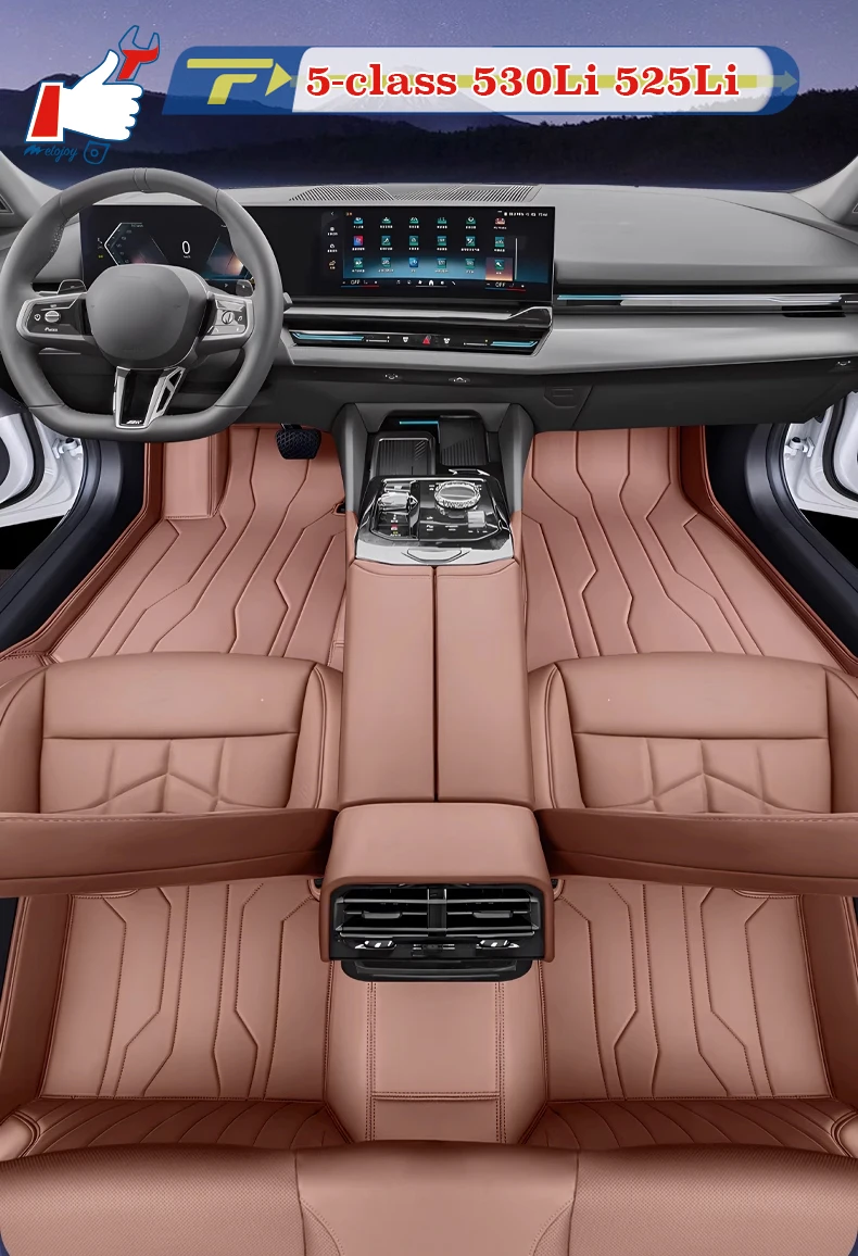 

Автомобильный коврик с левым рулем для Bmw 5-class 530Li 525Li, коврик для ног с полным солнцем, напольный коврик, водонепроницаемый коврик