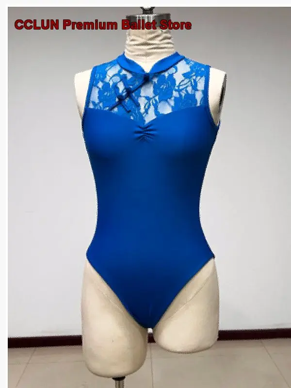 Women's Classical Gymnastics Body Suit Practice Leotard Lace Classroom Basic Training Class