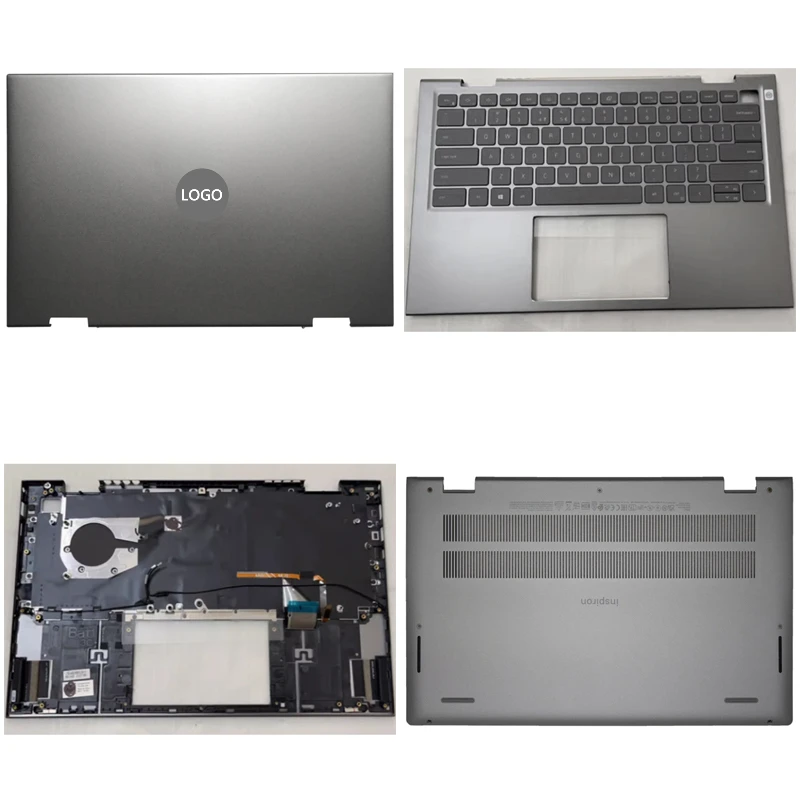 

New For Dell Inspiron 5410 5415 2-in-1 p147g Laptop LCD Back Cover Front Bezel Upper Palmrest Bottom Case Keyboard Hinges