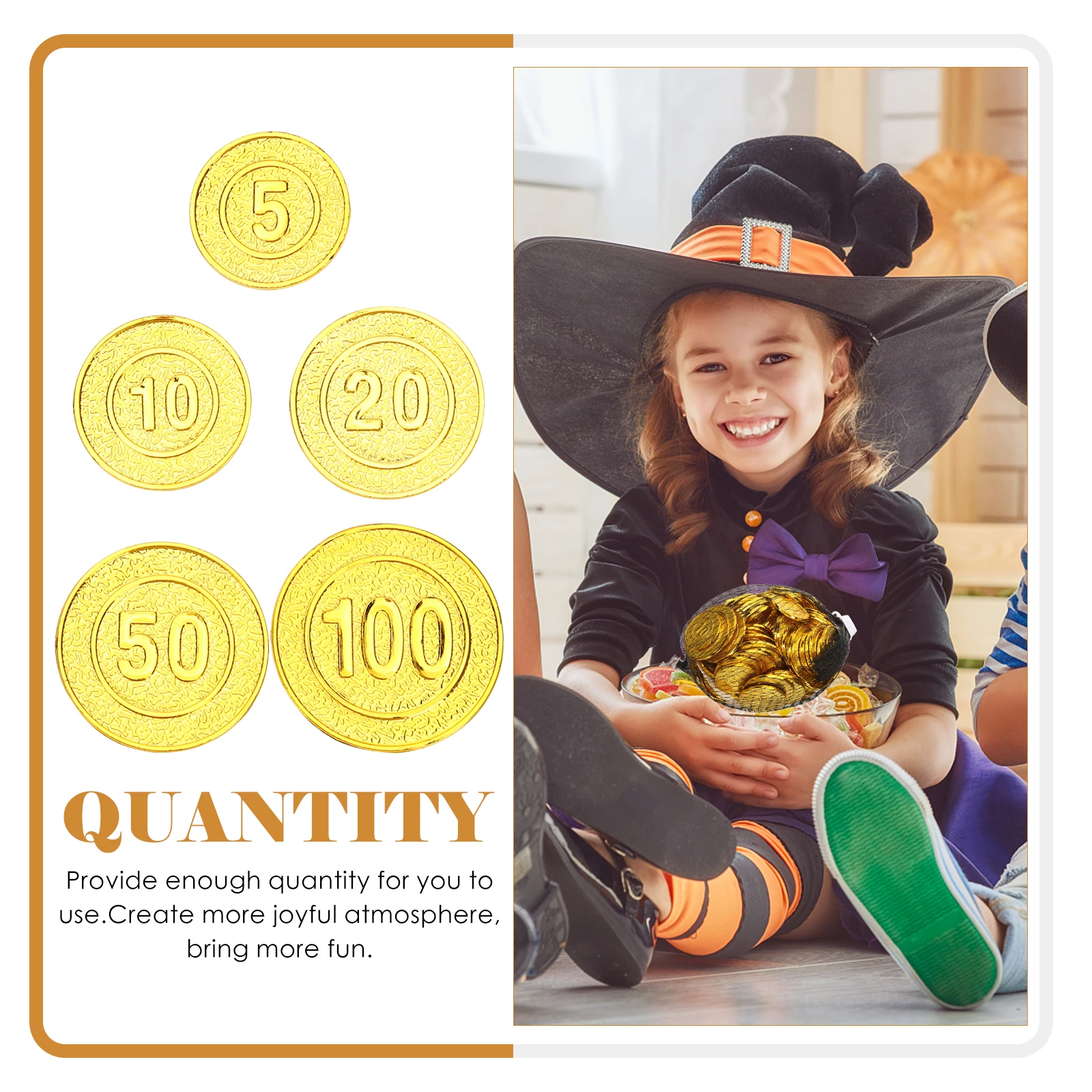 

100 Pcs Pirate Coin Toy Coins Toys Party Supplies Favor Treasure Bulk Plastic Decorations Treasure Favor Supplies Kids Bulk Toys