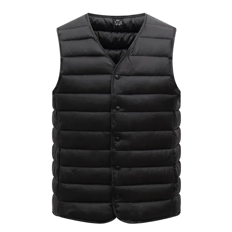 

Ultra Light down Vest Jaet L5XL Men's Winter Warm Long Sle Baseball Collar Other Filling Youth Trend Faionable Men's Coat
