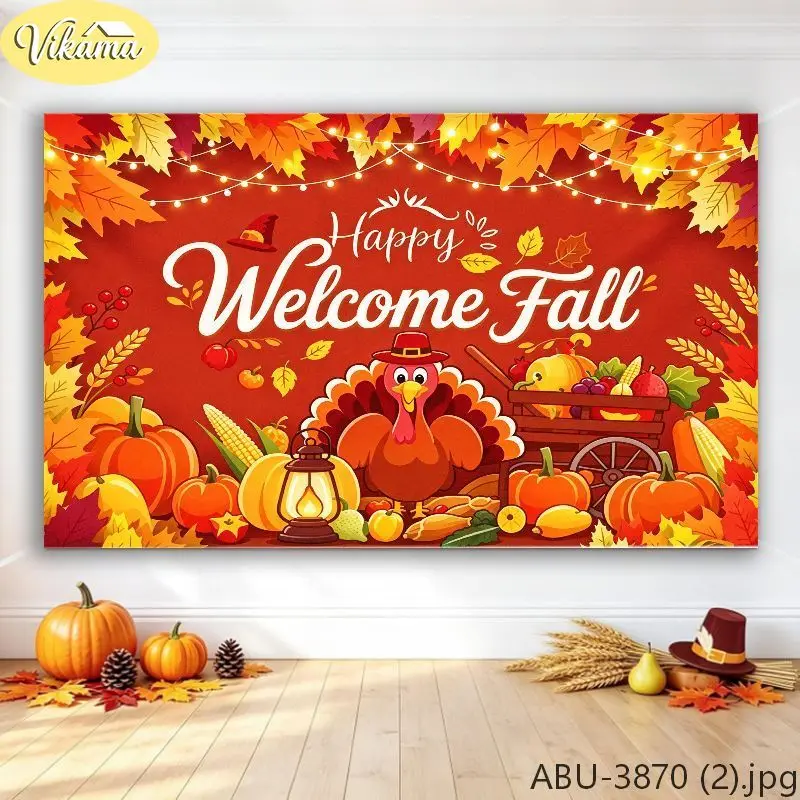 VIKAMA Turkey & Grapes Wall Tapestry, Easy to Hang, Decor for Bedroom Guest Room Living Room