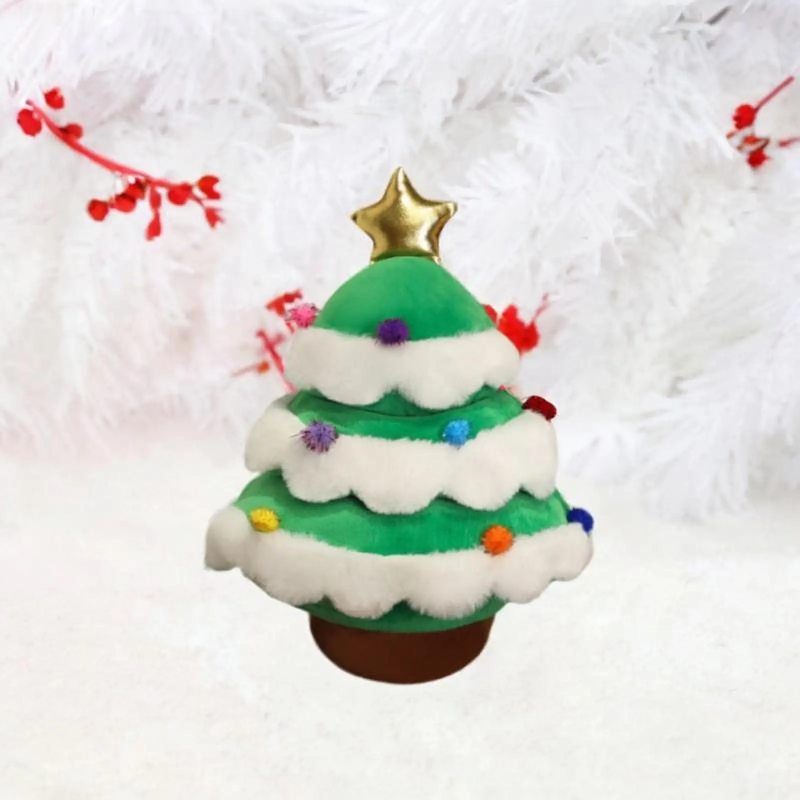 Christmas Tree Stuffed Toy Convenient Soft Stuffed Christmas Tree Doll for Living Room Coworkers Ideal Gift Bedroom Apartment