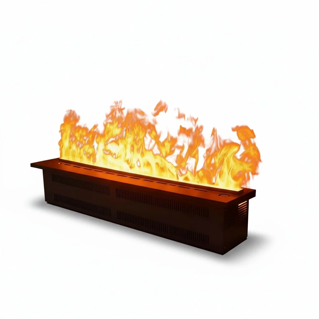 

Электрический камин с эффектом водяного тумана, из нержавеющей стали, с LED-пламенем, пультом ДУ, встраиваемый, для декора виллы