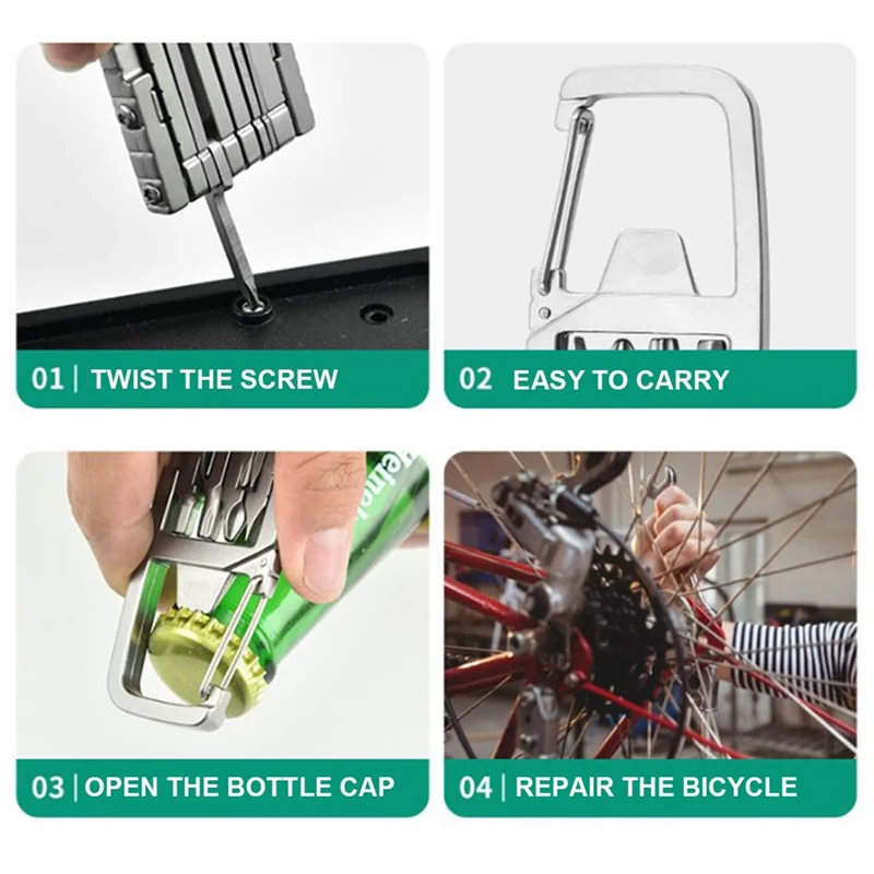 Classy-2Pcs Mini Multi Tool, 12 In 1 Mini Folding Multi Function Tool Needle Nose Pliers, Keychain, Bottle Opener, Pocket Size