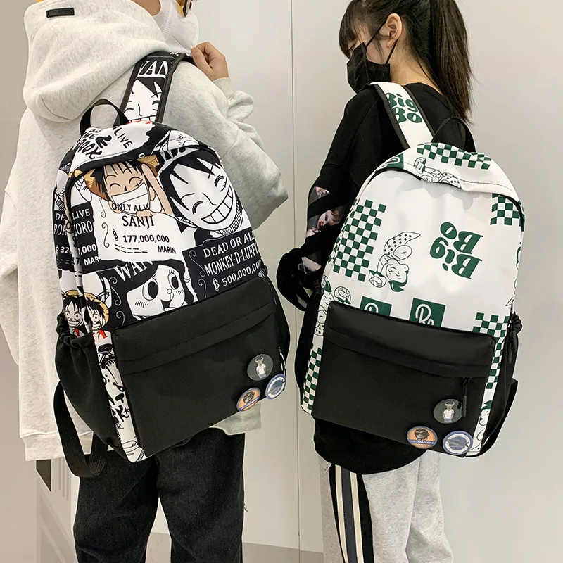 Anime One Piece Students Backpack Children Printed Bag Spine Protection Waterproof Boys Breathable Wear-resistant Schoolbag