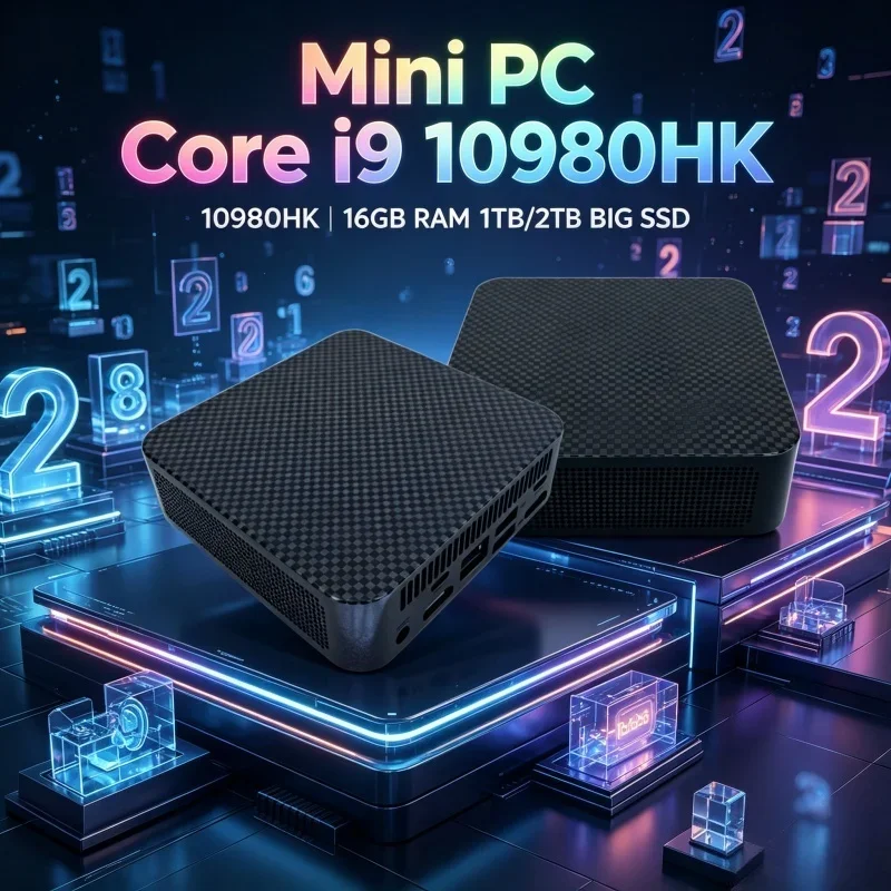 

2026 New Arrival Core i9 10980HK BT5.2 WiFi6 Portable Mini PC Computer16GB RAM 1TB/2TB BIG SSD Gaming Computer office Desktop