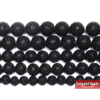 Natural Stone AA Quality Volcano Lava Round Loose Beads 15\