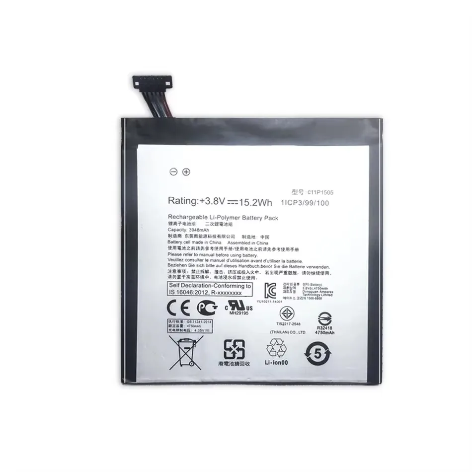 Tablet Li-Polymer Battery For Asus ZenPad 8.0 Z380KL P024 Z380C P022 Z380CX , C11P1505 3948mAh