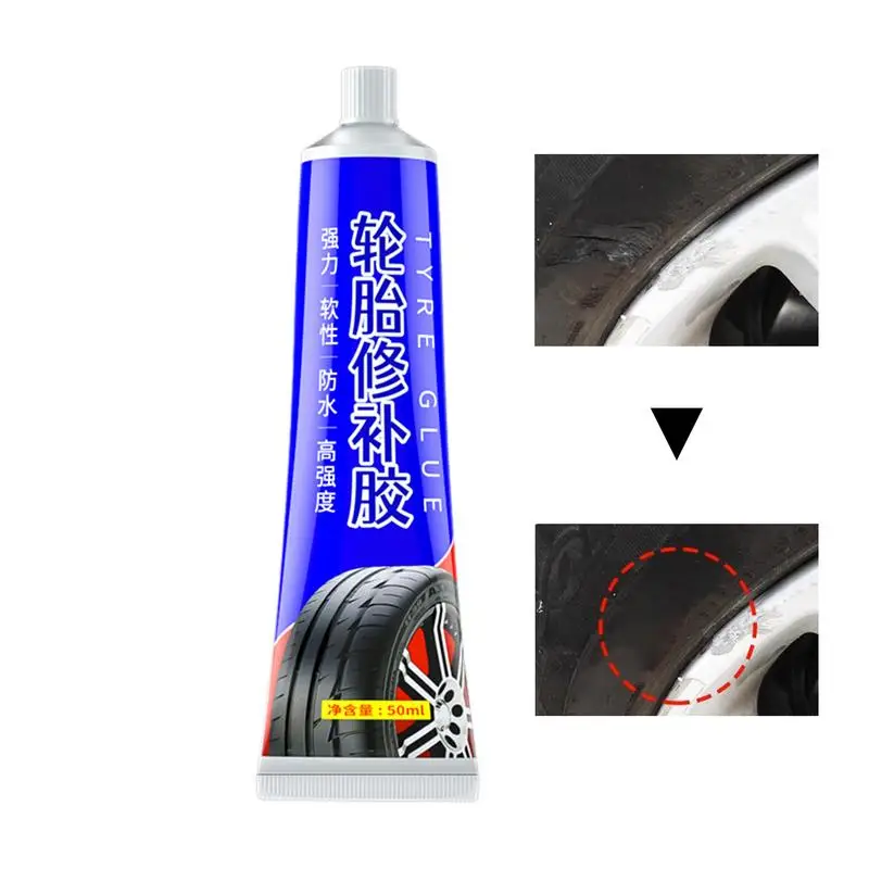 

50ml Tire Repair Black Glue Liquid Strong Rubber Adhesive Instant Bond Leather Tire Patch Glue Car Tire Repair Glue Accessories